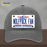 Wolfpack Fan Novelty License Plate Hat Unconstructed Cotton / Charcoal