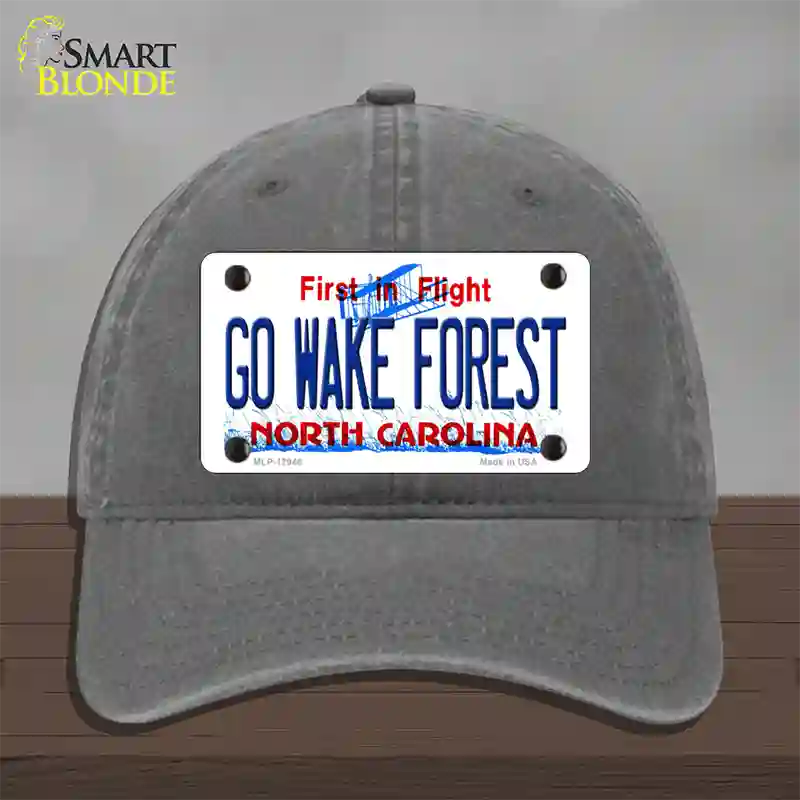 Go Wake Forest Novelty License Plate Hat Unconstructed Cotton / Charcoal