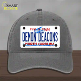 Demon Deacons Novelty License Plate Hat Unconstructed Cotton / Charcoal