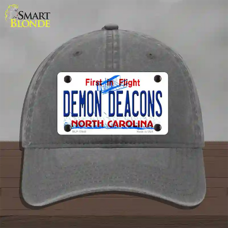 Demon Deacons Novelty License Plate Hat Unconstructed Cotton / Charcoal