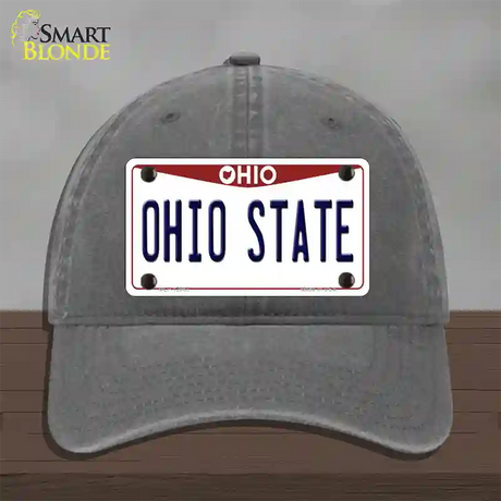 Ohio State Univ Novelty License Plate Hat Unconstructed Cotton / Charcoal