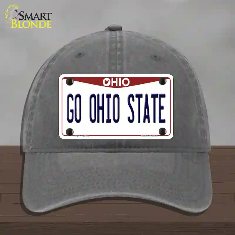 Go Ohio State Novelty License Plate Hat Unconstructed Cotton / Charcoal