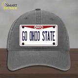 Go Ohio State Novelty License Plate Hat Unconstructed Cotton / Charcoal