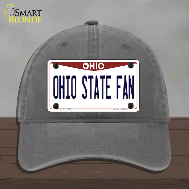 Ohio State Fan Novelty License Plate Hat Unconstructed Cotton / Charcoal