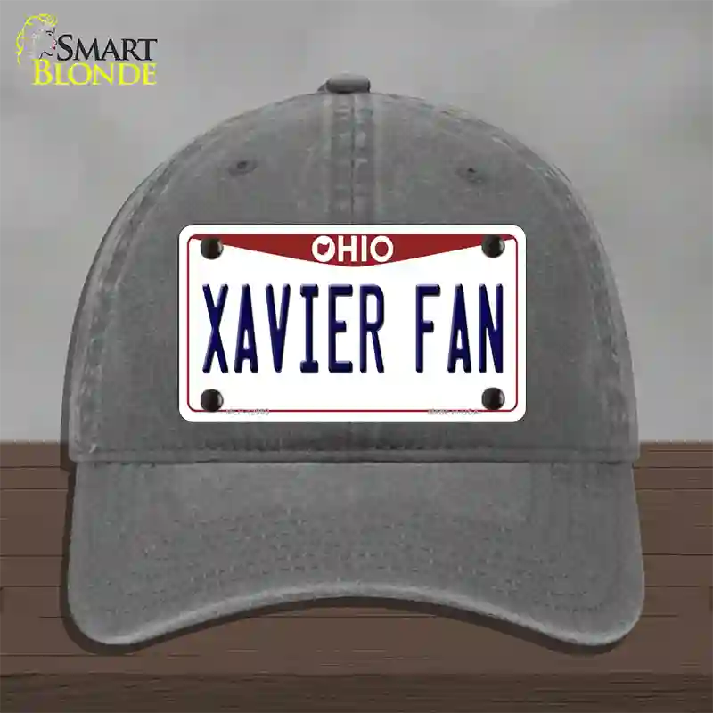 Xavier Fan Novelty License Plate Hat Unconstructed Cotton / Charcoal