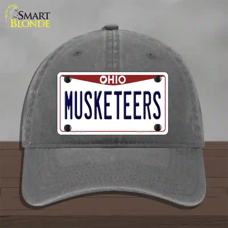 Musketeers Novelty License Plate Hat Unconstructed Cotton / Charcoal