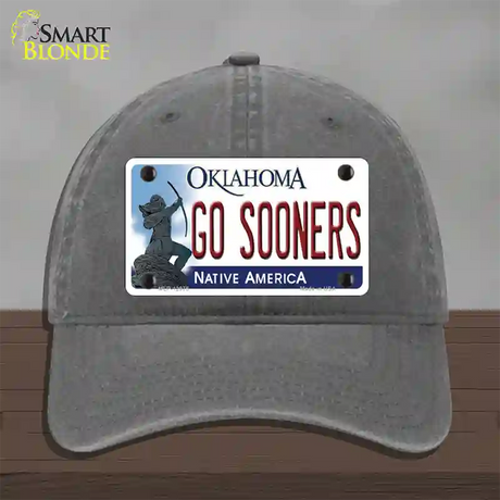 Go Sooners Novelty License Plate Hat Unconstructed Cotton / Charcoal