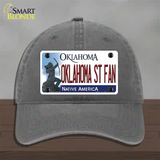 Oklahoma State Fan Novelty License Plate Hat Unconstructed Cotton / Charcoal