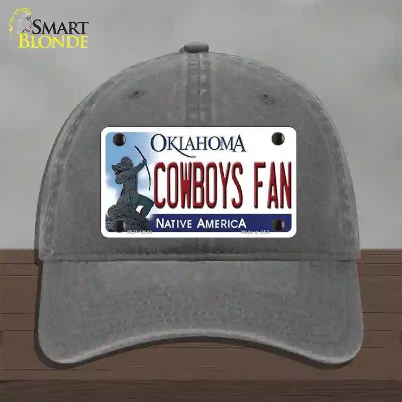 Cowboys Fan Novelty License Plate Hat Unconstructed Cotton / Charcoal