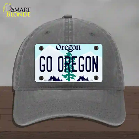 Go Oregon Novelty License Plate Hat Unconstructed Cotton / Charcoal