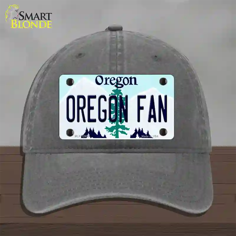 Oregon Fan Novelty License Plate Hat Unconstructed Cotton / Charcoal