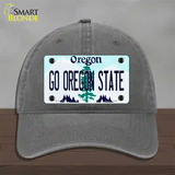 Go Oregon State Novelty License Plate Hat Unconstructed Cotton / Charcoal