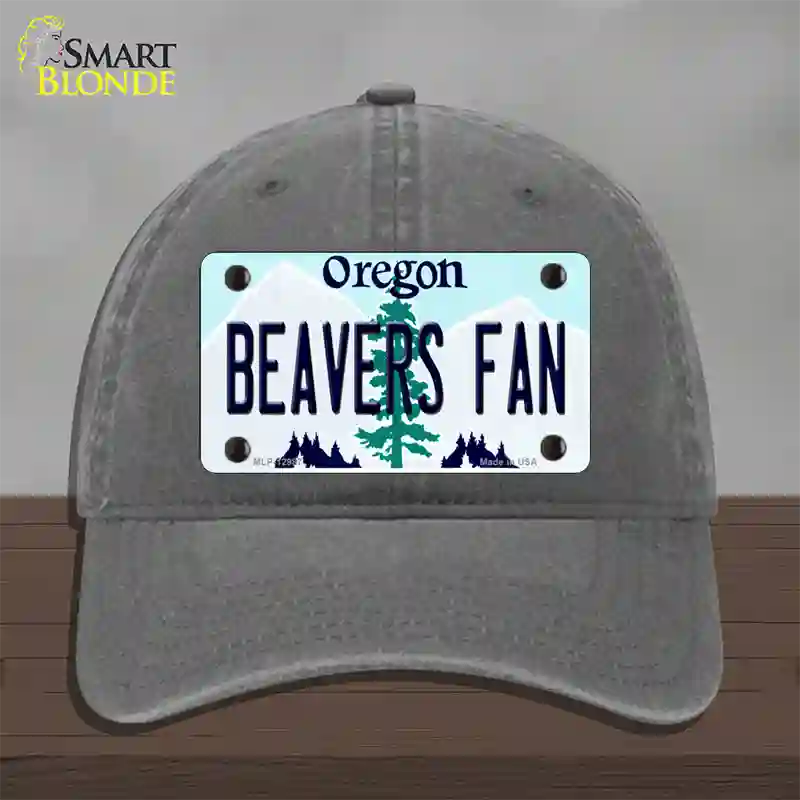 Beavers Fan Novelty License Plate Hat Unconstructed Cotton / Charcoal