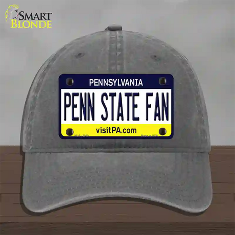 Penn State Fan Novelty License Plate Hat Unconstructed Cotton / Charcoal