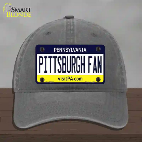 Pittsburgh Fan Novelty License Plate Hat Unconstructed Cotton / Charcoal