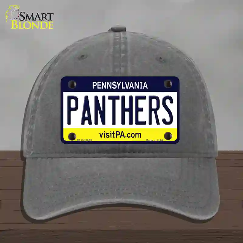 Panthers Novelty License Plate Hat Unconstructed Cotton / Charcoal