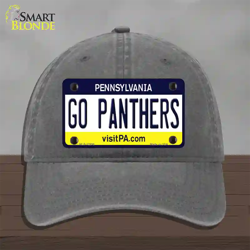 Go Panthers Novelty License Plate Hat Unconstructed Cotton / Charcoal