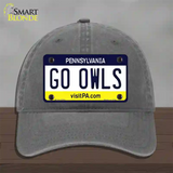 Go Owls Novelty License Plate Hat Unconstructed Cotton / Charcoal