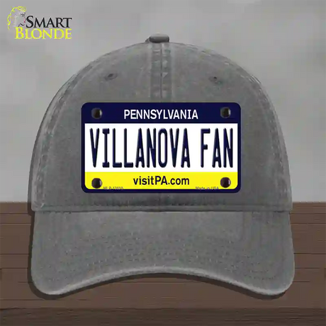 Villanova Fan Novelty License Plate Hat Unconstructed Cotton / Charcoal