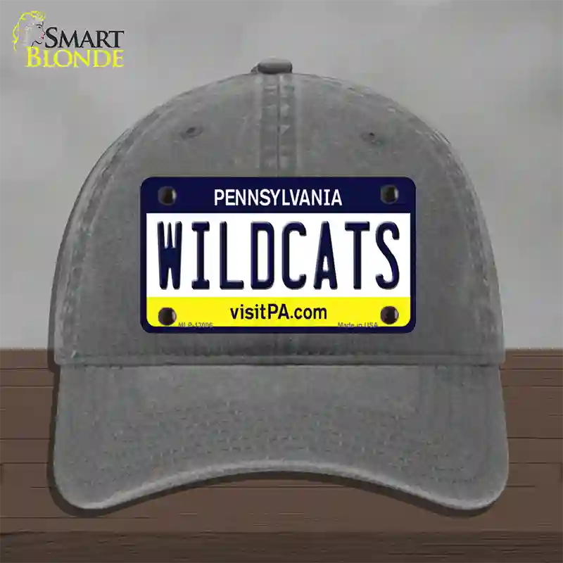 Wildcats Pennsylvania Novelty License Plate Hat Unconstructed Cotton / Charcoal