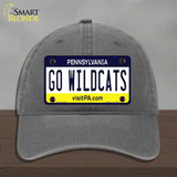 Go Wildcats Pennsylvania Novelty License Plate Hat Unconstructed Cotton / Charcoal