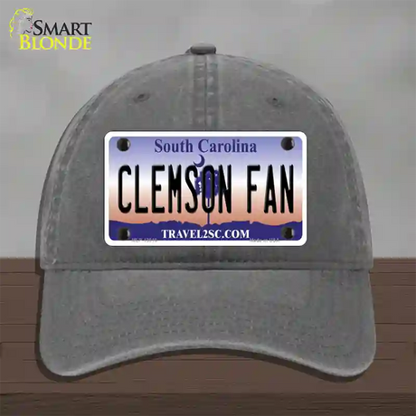 Clemson Fan Novelty License Plate Hat Unconstructed Cotton / Charcoal