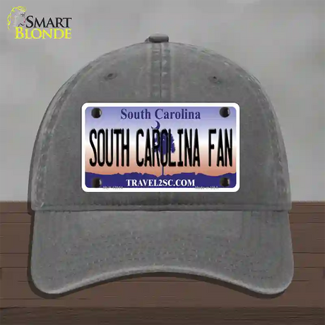 South Carolina Fan Novelty License Plate Hat Unconstructed Cotton / Charcoal