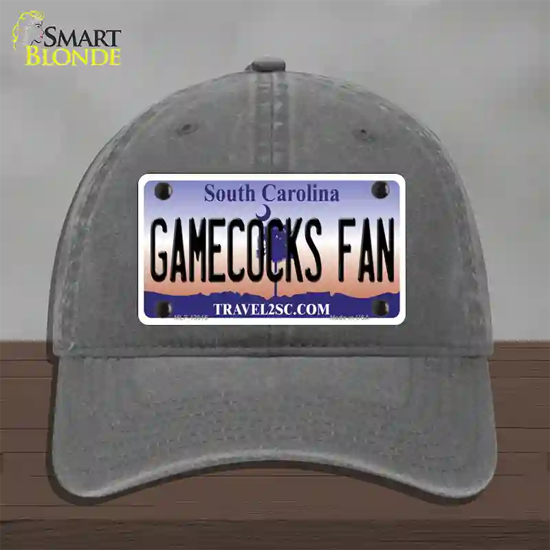 Gamecocks Fan Novelty License Plate Hat Unconstructed Cotton / Charcoal