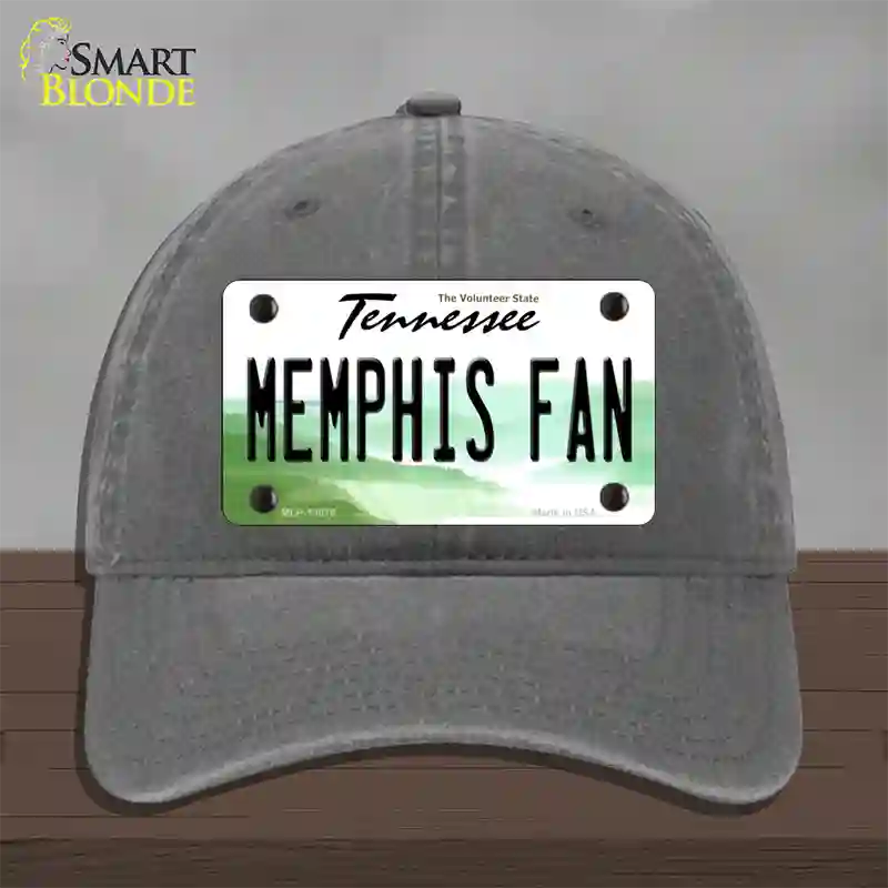 Memphis Fan Novelty License Plate Hat Unconstructed Cotton / Charcoal