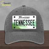 Tennessee Novelty License Plate Hat Unconstructed Cotton / Charcoal