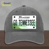 Go Tennessee Novelty License Plate Hat Unconstructed Cotton / Charcoal