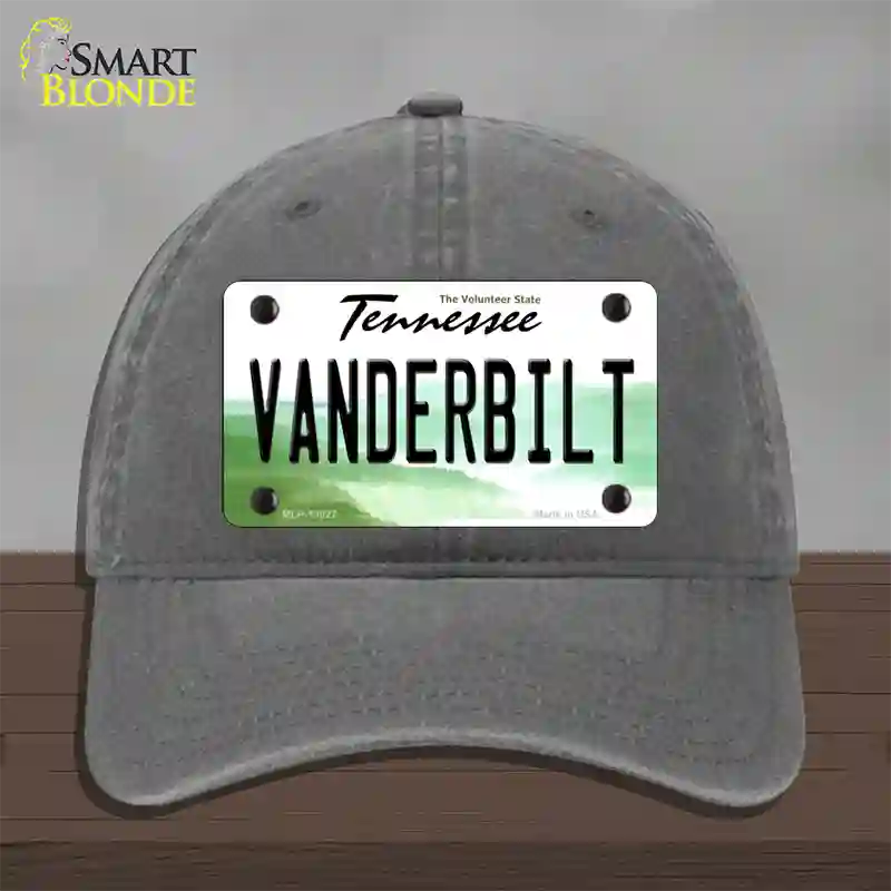 Vanderbilt Novelty License Plate Hat Unconstructed Cotton / Charcoal