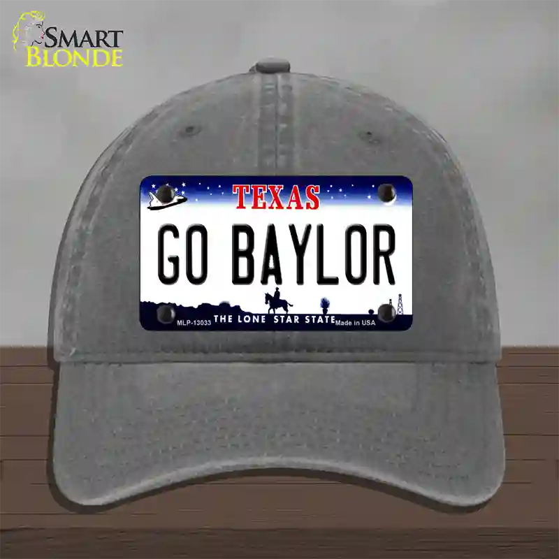 Go Baylor Novelty License Plate Hat Unconstructed Cotton / Charcoal