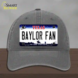 Baylor Fan Novelty License Plate Hat Unconstructed Cotton / Charcoal