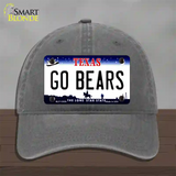 Go Bears Novelty License Plate Hat Unconstructed Cotton / Charcoal