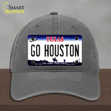 Go Houston Novelty License Plate Hat Unconstructed Cotton / Charcoal