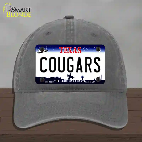 Cougars Novelty License Plate Hat Unconstructed Cotton / Charcoal