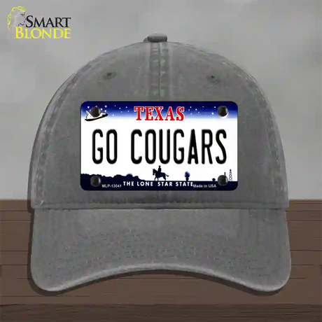 Go Cougars Novelty License Plate Hat Unconstructed Cotton / Charcoal