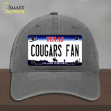 Cougars Fan Novelty License Plate Hat Unconstructed Cotton / Charcoal