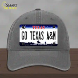 Go Texas A&M Novelty License Plate Hat Unconstructed Cotton / Charcoal