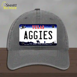 Aggies Texas Novelty License Plate Hat Unconstructed Cotton / Charcoal