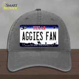 Aggies Fan Texas Novelty License Plate Hat Unconstructed Cotton / Charcoal