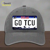 Go TCU Novelty License Plate Hat Unconstructed Cotton / Charcoal