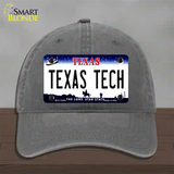 Texas Tech Novelty License Plate Hat Unconstructed Cotton / Charcoal