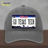 Go Texas Tech Novelty License Plate Hat Unconstructed Cotton / Charcoal