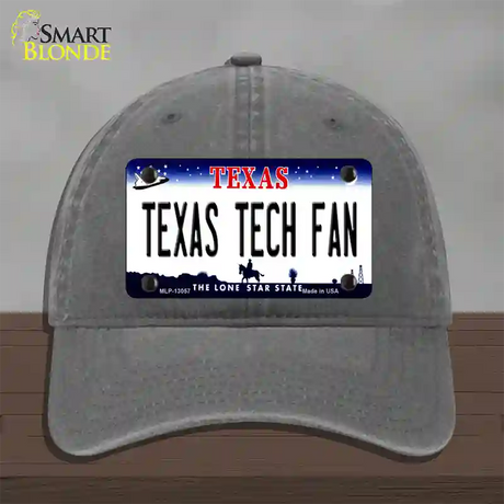 Texas Tech Fan Novelty License Plate Hat Unconstructed Cotton / Charcoal