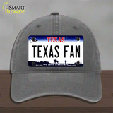 Texas Fan Novelty License Plate Hat Unconstructed Cotton / Charcoal