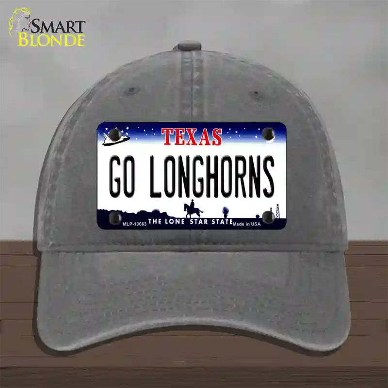 Go Longhorns Novelty License Plate Hat Unconstructed Cotton / Charcoal