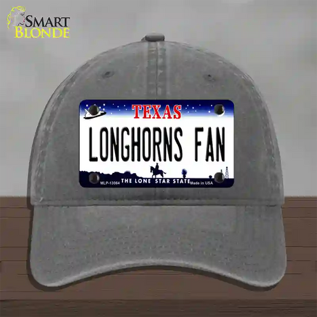 Longhorns Fan Novelty License Plate Hat Unconstructed Cotton / Charcoal