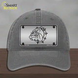 Bulldog Novelty License Plate Hat Unconstructed Cotton / Charcoal